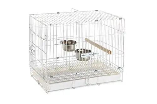 Prevue Pet Products Travel Bird Cage 1305 White, 20-Inch by 12-1/2-Inch by 15-1/2-Inch