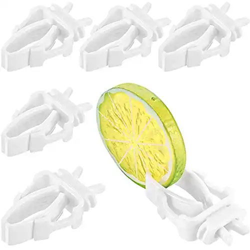 6 Pieces Bird Cage Food Holder Parrot Fruit Vegetable Clips Bird Cage Feeder Clip for Budgie Parakeet Cockatoo Macaw Cockatiel Conure