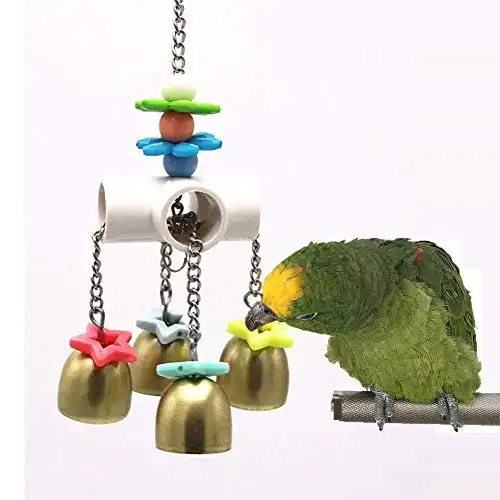 Bird Parrot Bells Toy with Sweet Sound for Budgie Parakeet Cockatiel Conure African Grey Lovebird